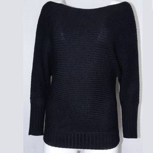 Bebe Black Knit Sweater S Dolman Boat Neck. Some pilling but good condition.